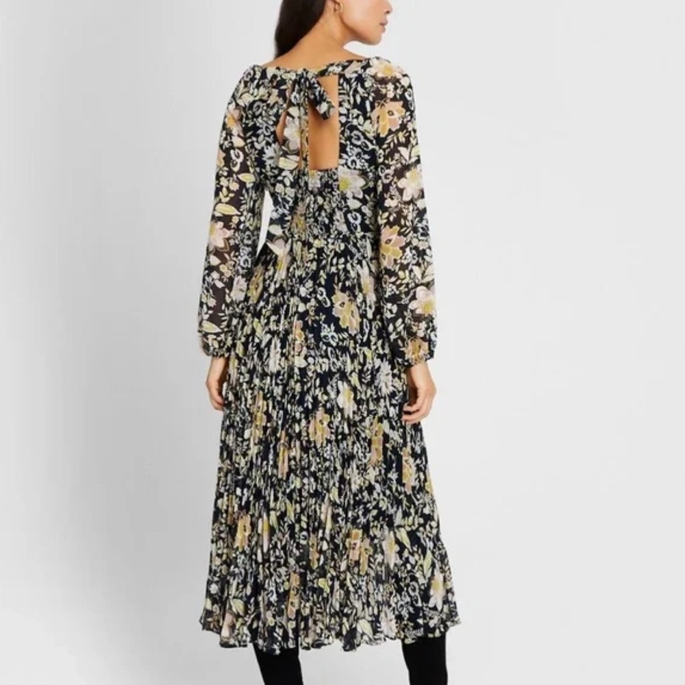 Club Mónaco Floral Midi dress bow tie back